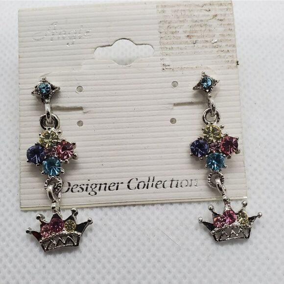 NWT Angie Dangling Crown Earrings - Picture 2 of 2
